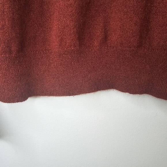 Theory 100% Cashmere Crew Neck Cherry Red Sweater Size XL - Picture 5 of 11